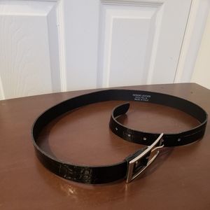 Vera Pelle Black Leather Belt